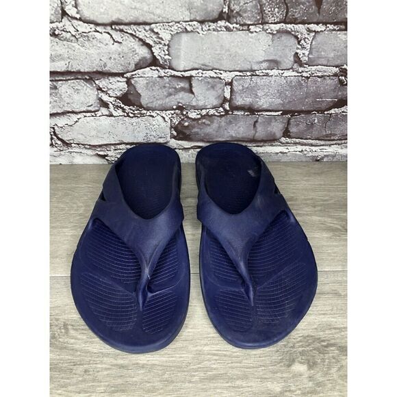 OOFOS OOriginal Navy Blue Lightweight Recovery Flip Flops Sandals Men 42EU/9M US - Picture 4 of 16